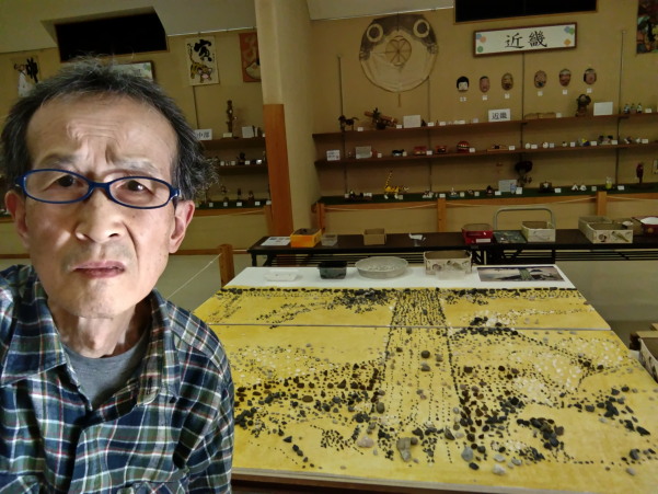 石で描く「葛飾北斎」