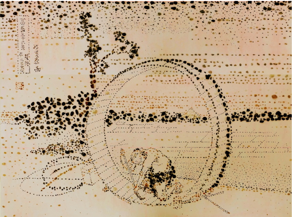 石で描く「葛飾北斎」