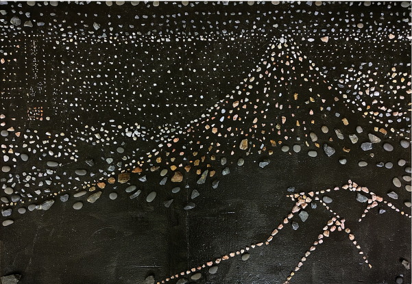 石で描く「葛飾北斎」